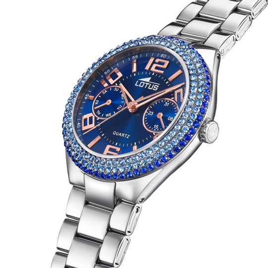 LOTUS DAMES BLAUW BLISS 316L ROESTVRIJ STAAL HORLOGE ARMBAND 18909/1