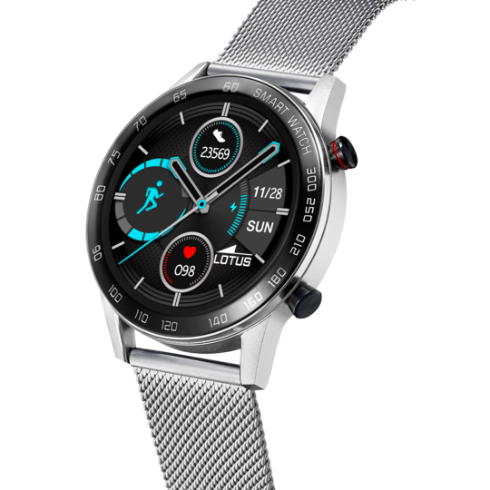 SMARTWATCH LOTUS 50017/1 COM PULSEIRA DE AÇO INOXIDÁVEL 316L, BLUETOOTH, MASCULINO