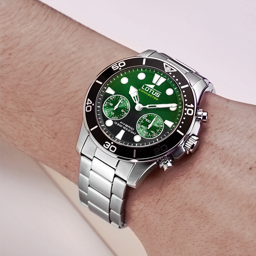 Reloj de hombre Lotus Connected con esfera verde 18800/6