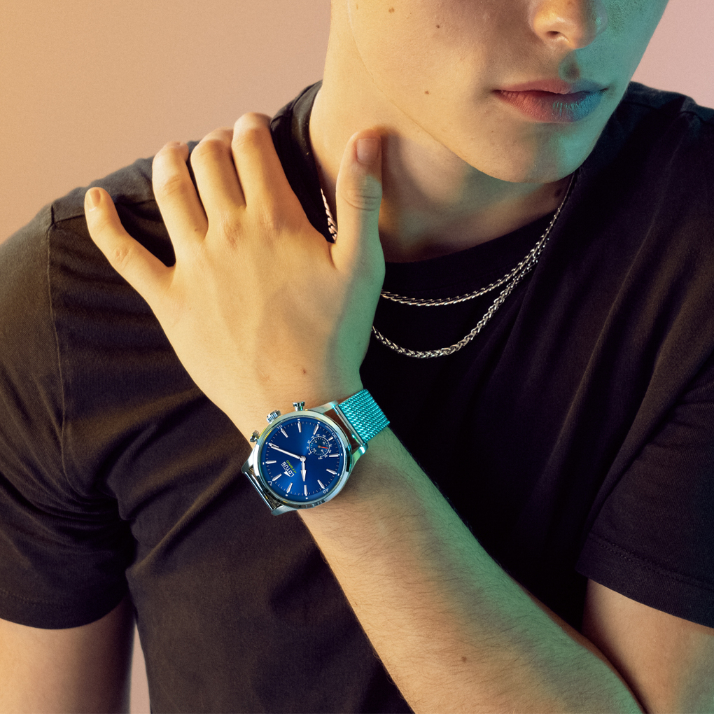 MONTRE LOTUS 18803/2 BLEU, BRACELET EN ACIER INOXYDABLE, HOMME - Main Image