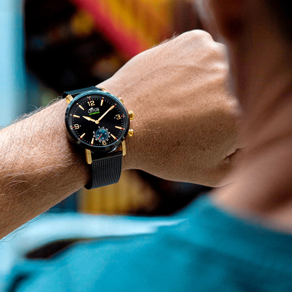 Lotus Connected Collection 18804/1 – Orologio Intelligente Uomo, Cassa 43 Mm In Acciaio Nero, Cinturino In Acciaio – Design Classico
