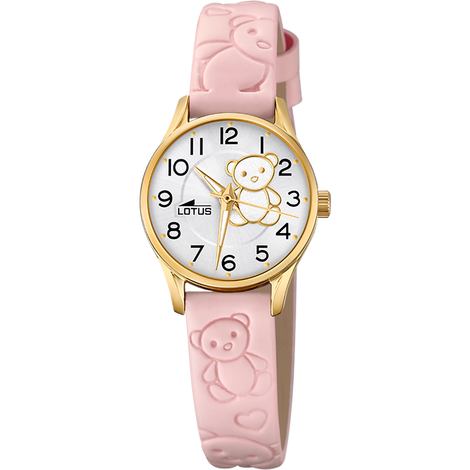 Montre Pour Enfants Lotus - Boîtier Acier Inoxydable Gris, Bracelet Cuir Blanc - 5 Atm étanche