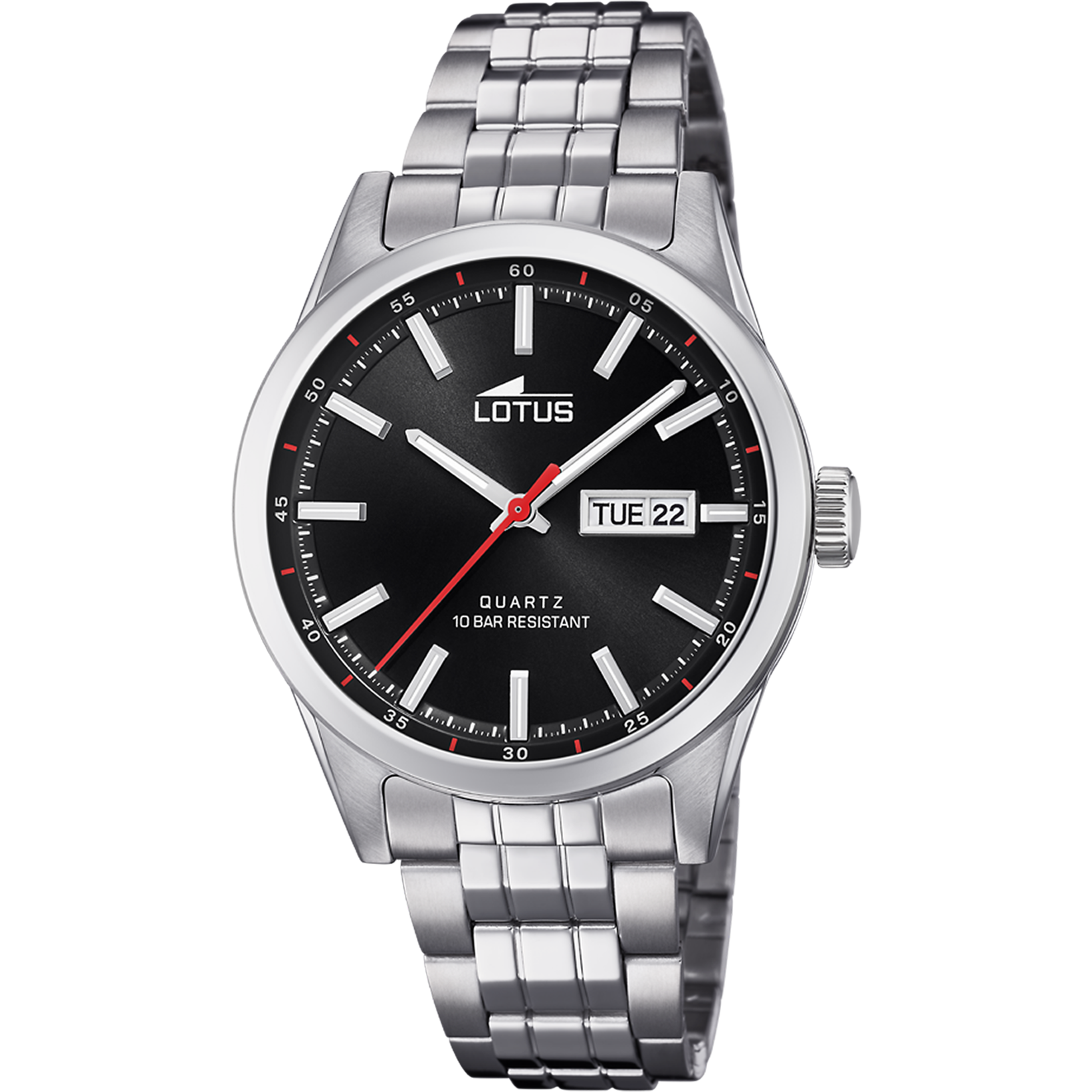 Lotus Uomo Orologio 18672/6 – Cronografo Sportivo Con Cassa Nera E Cinturino Rosso