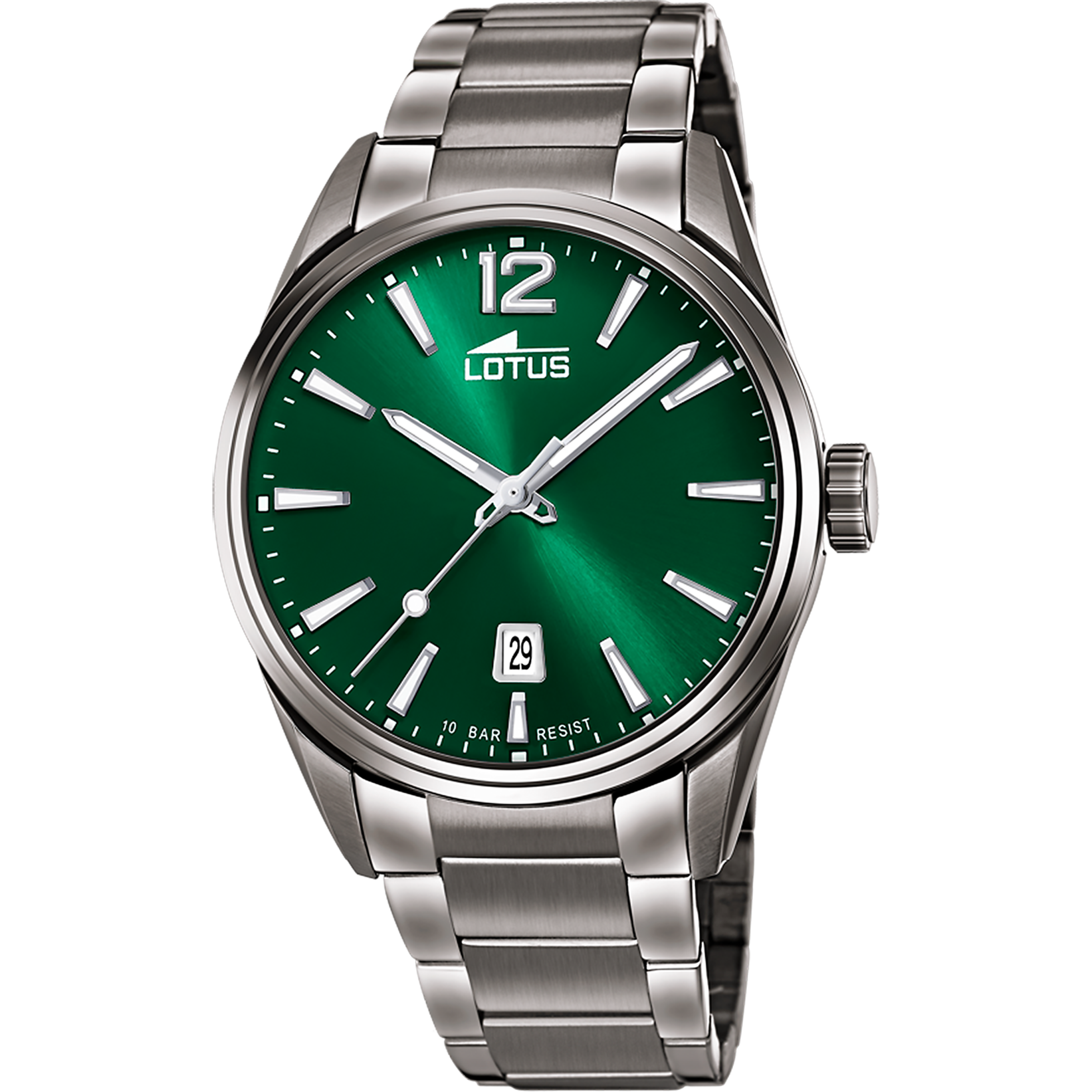 Lotus men's green Chrono stainless steel watch bracelet 18684/4