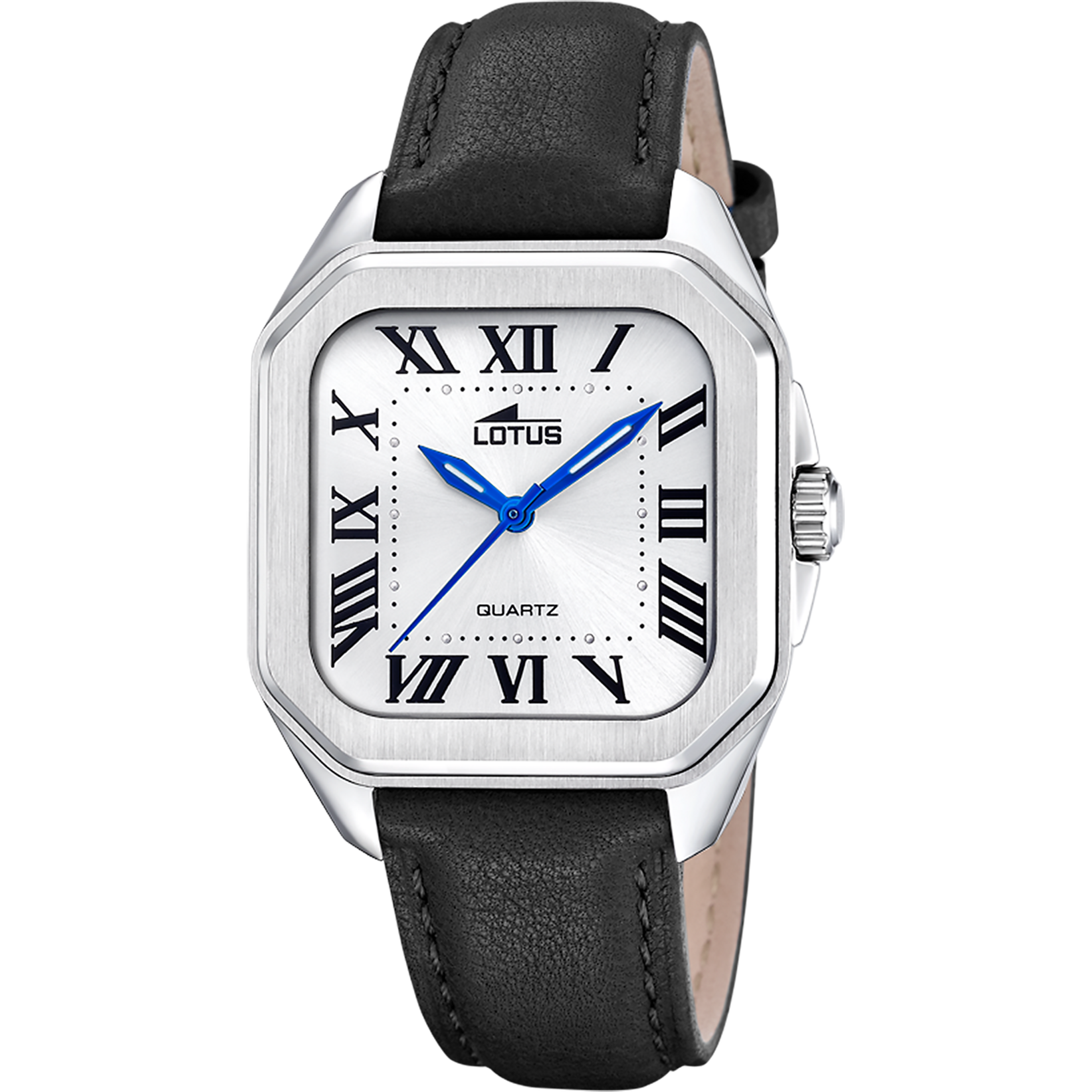 Women\'s Black White Square Leather Vintage Elegant Waterproof Quartz Wrist Watch Quadro - Square watch in black for women | DW main image 3