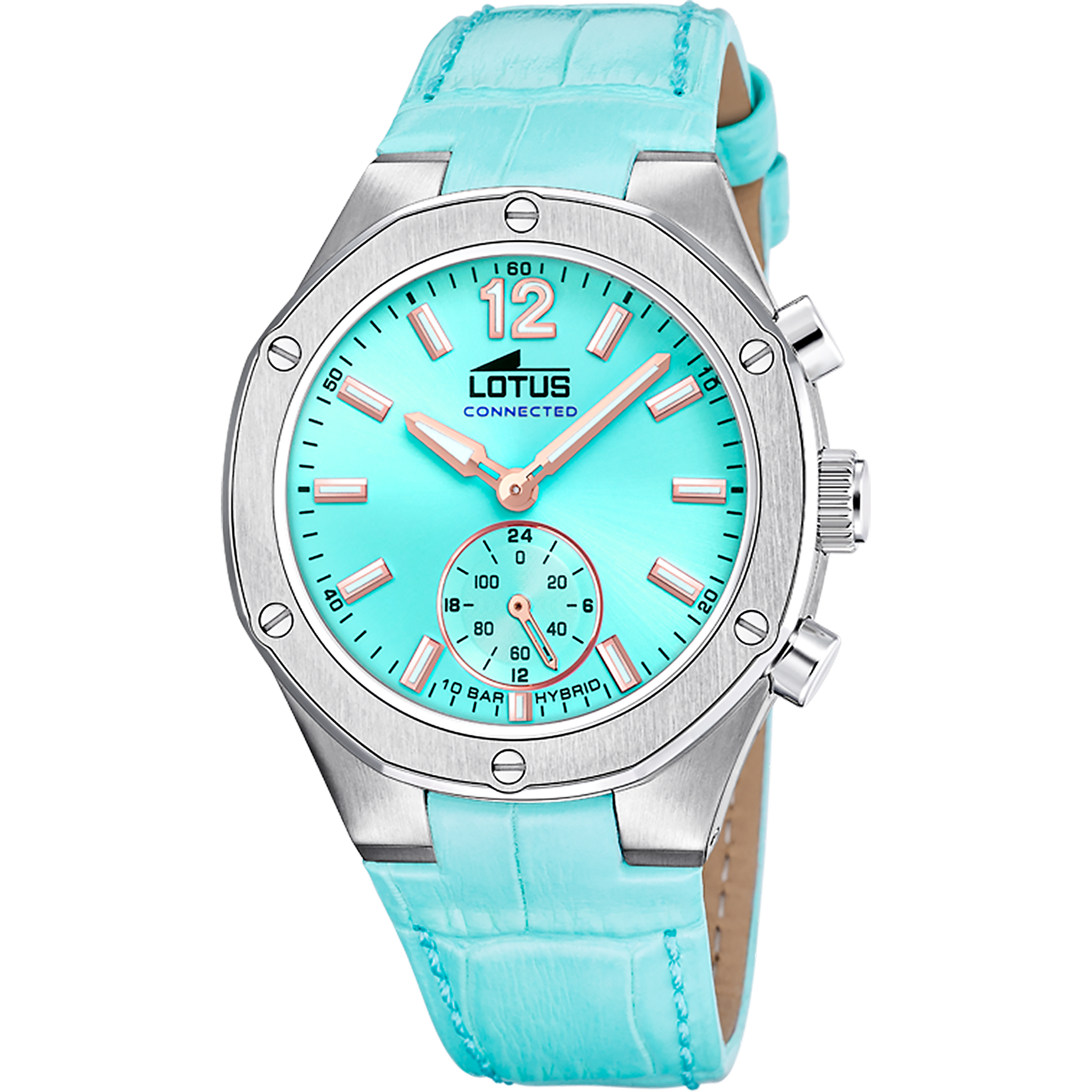 RELÓGIO LOTUS CONNECTED 18972/4 AZUL PULSERA DE COURO, MULHER