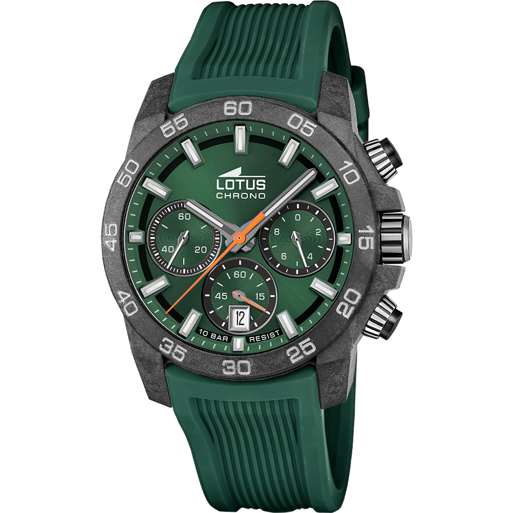 LOTUS MEN'S GREEN CHRONO RUBBER WATCH BRACELET 18974/2