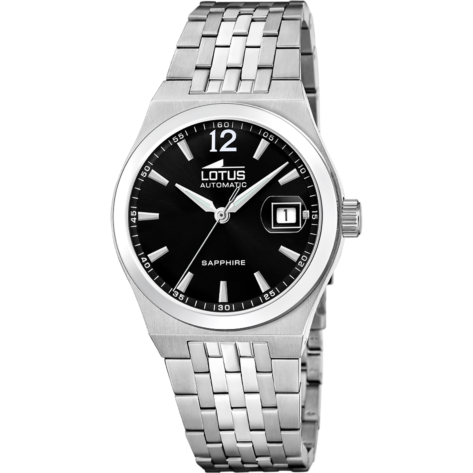 LOTUS MEN'S BLACK AUTOMATIC STAINLESS STEEL WATCH BRACELET 19000/5