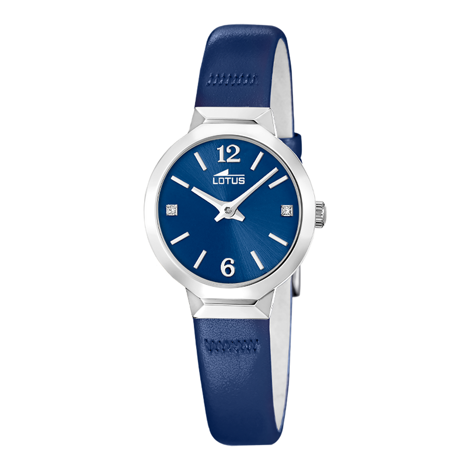 Orologio da donna Lotus Old Money 19027/4 con quadrante blu scuro e cinturino in pelle