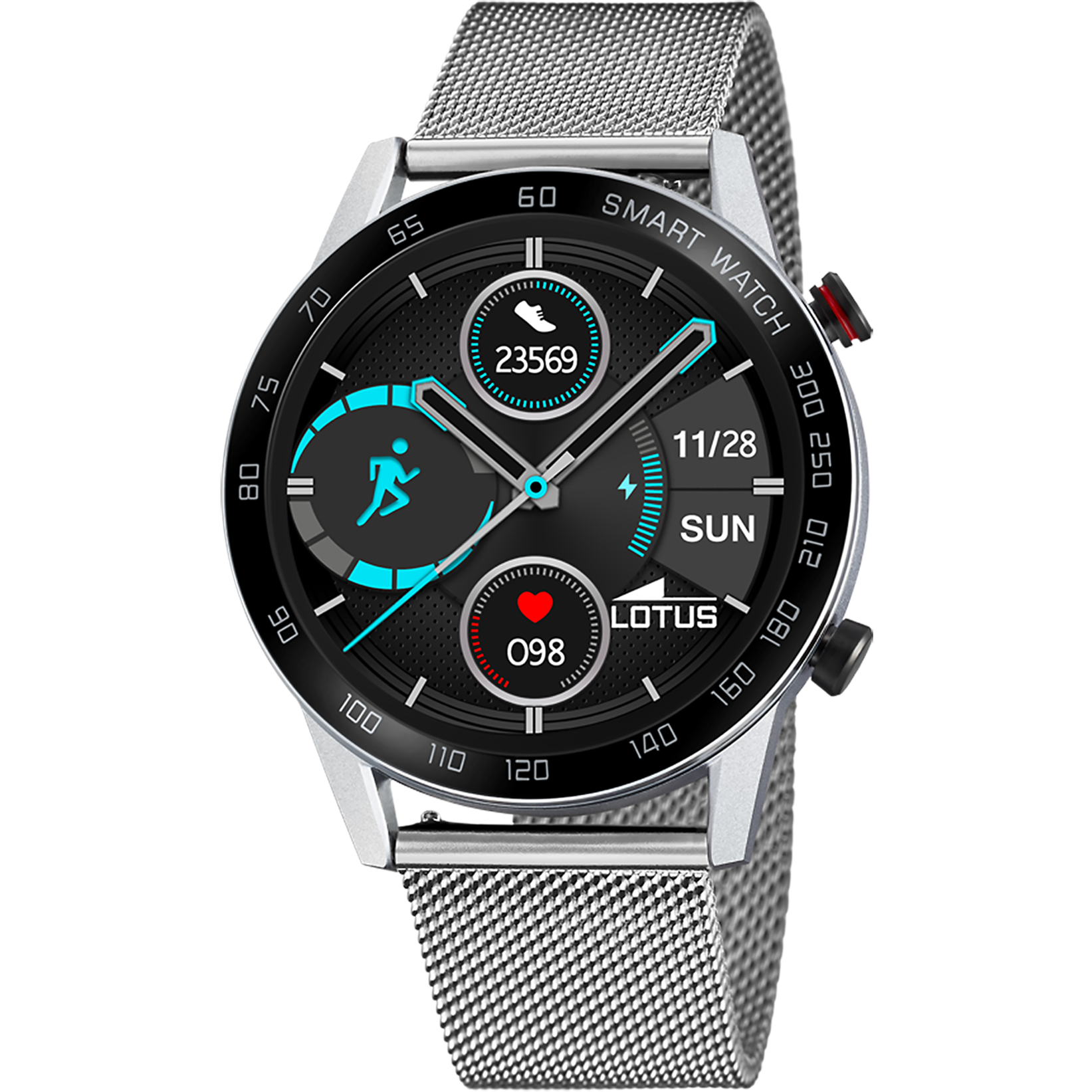 SMARTWATCH LOTUS 50043/1 CORREA DE ACERO INOXIDABLE 316L, BLUETOOTH, HOMBRE