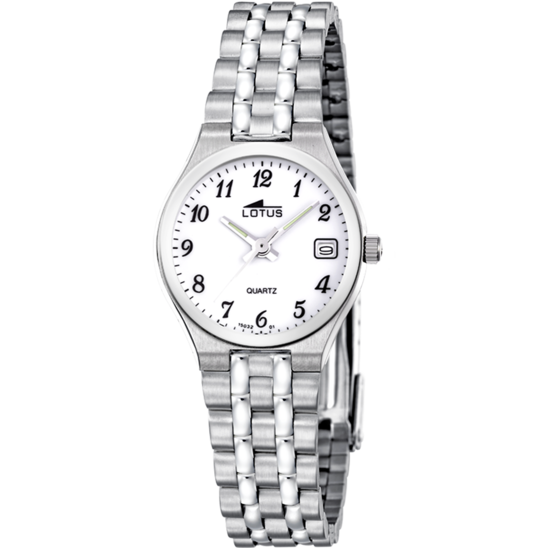 MONTRE LOTUS ACIER CLASSIQUE 15032/1 BLANC, BRACELET EN ACIER, FEMME