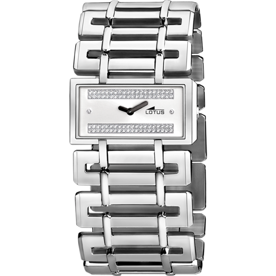 MONTRE LOTUS 15434/1 ARGENT, BRACELET EN ACIER, FEMME