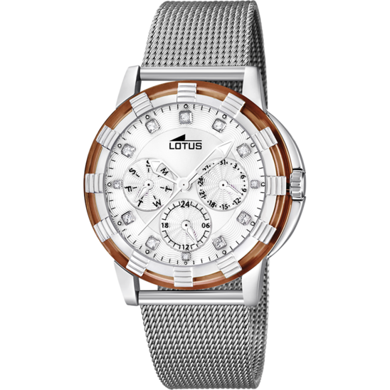 MONTRE LOTUS 15746/M BLANC, BRACELET EN ACIER, FEMME