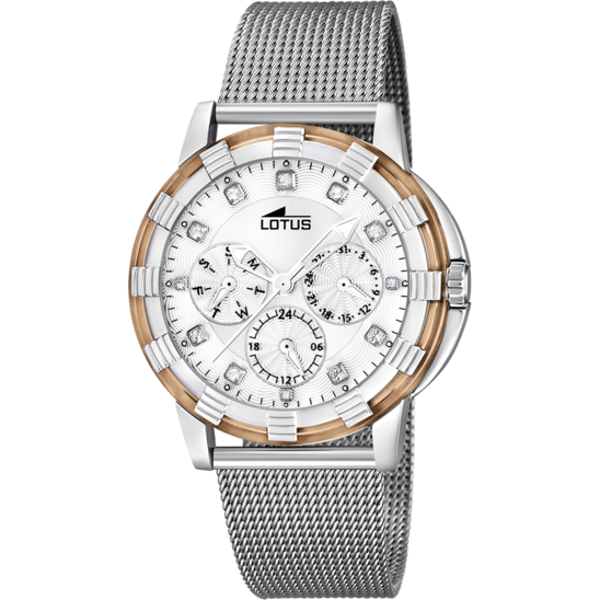 MONTRE LOTUS OUTLET 15746/N BLANC, BRACELET EN ACIER, FEMME