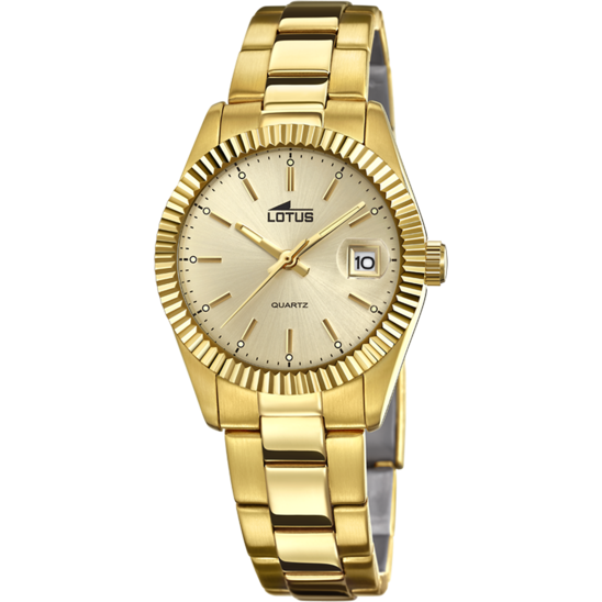 LOTUS WOMEN'S GOLD EXCELLENT STAINLESS STEEL WATCH BRACELET 15824/2