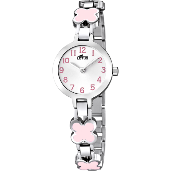 LOTUS KINDERACHTIG WIT OUTLET STAAL HORLOGE ARMBAND 15828/2