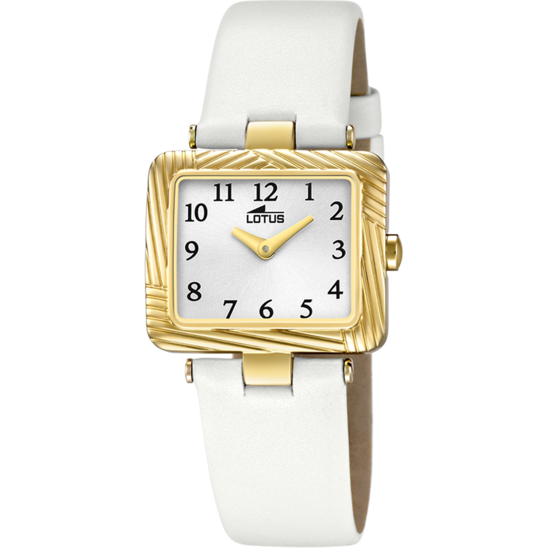 MONTRE LOTUS 15841/A BLANC, BRACELET CUIR, FEMME