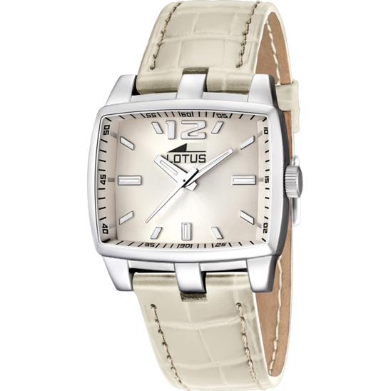 MONTRE LOTUS OUTLET 15877/6 BLANC, BRACELET CUIR, HOMME