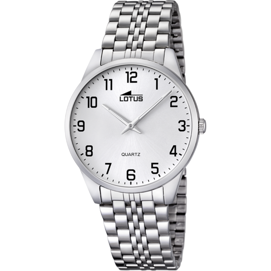 Reloj Lotus de hombre de estilo clásico, en acero esfera blanca 15031/2.