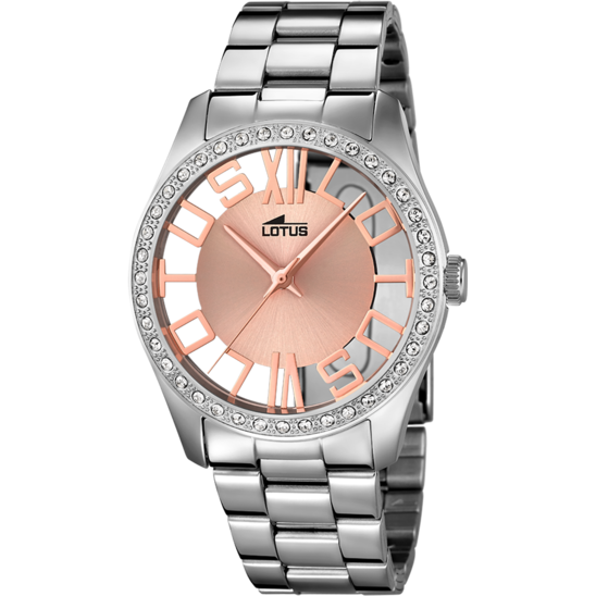 LOTUS WOMEN'S PINK TRENDY STAINLESS STEEL WATCH BRACELET 18126/1