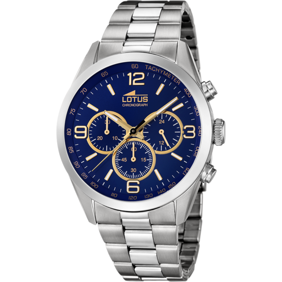 LOTUS MEN'S BLUE MINIMALIST STAINLESS STEEL WATCH BRACELET 18152/6