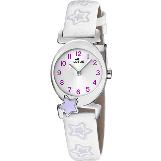 MONTRE LOTUS 18173/3 BLANC, BRACELET EN CUIR, ENFANTS