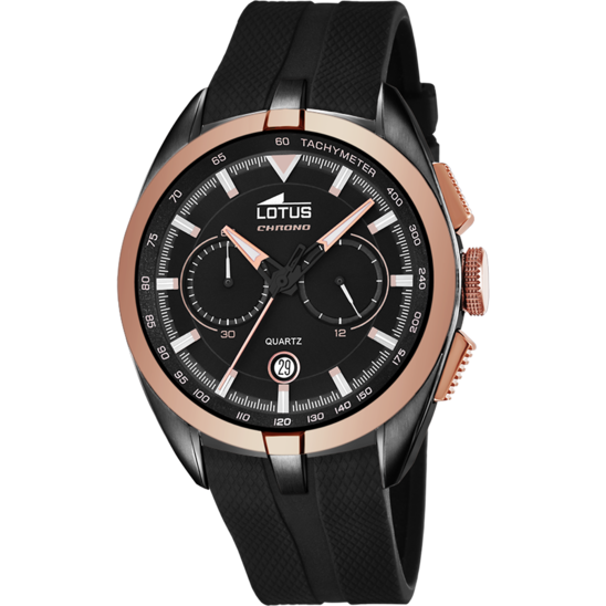 OROLOGIO LOTUS   18192/1 NERO CINGHIA GOMMA, UOMO