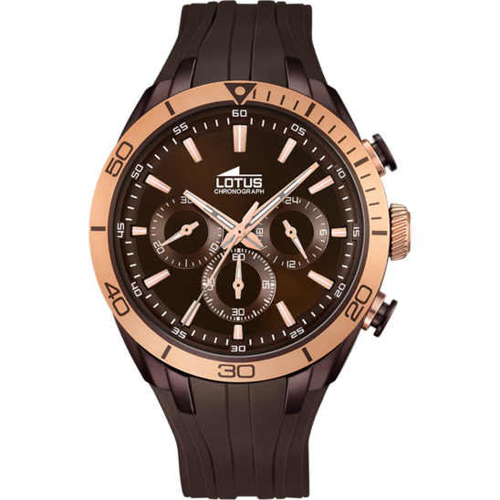 RELÓGIO LOTUS   18194/1 CHOCOLATE PULSERA DE BORRACHA, HOMEM