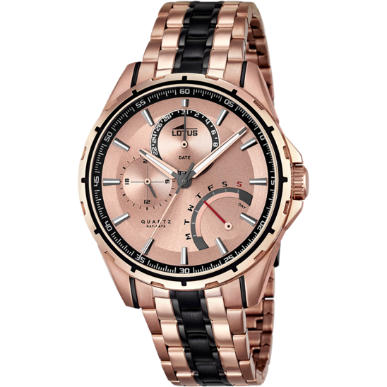 OROLOGIO LOTUS   18204/1 ROSÉ BRACCIALE IN ACIAIO, UOMO