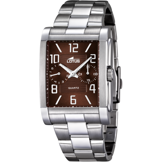 MONTRE LOTUS 18220/3 MARRON, BRACELET EN ACIER INOXYDABLE, HOMME