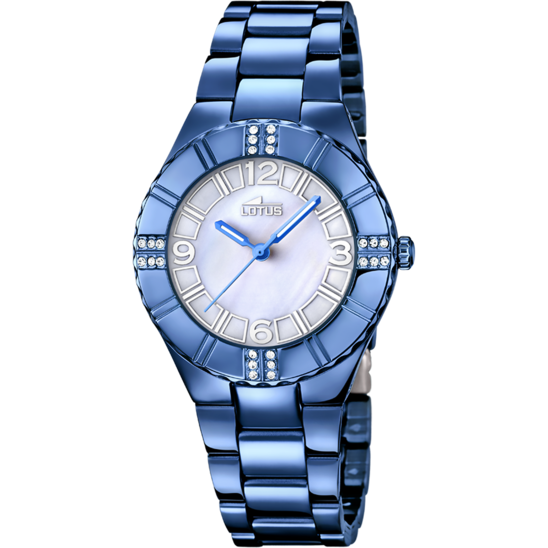 OROLOGIO LOTUS   18247/1 BLANCO, BRACCIALE IN ACIAIO, DONNA