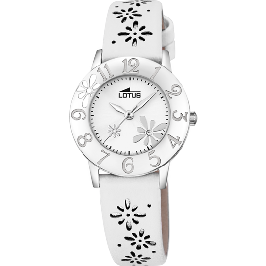 LOTUS KIDS'S WHITE JUNIOR COLLECTION LEATHER WATCH BRACELET 18270/1