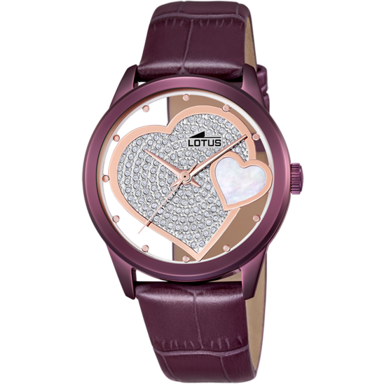 OROLOGIO LOTUS   18305/E BORDEAUX CINTURINO IN PELLE, DONNA