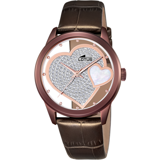 OROLOGIO LOTUS   18305/F CIOCCOLATO CINTURINO IN PELLE, DONNA