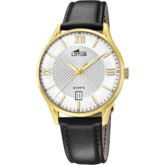 RELÓGIO LOTUS CLASSIC STRAP 18403/A PRATA PULSERA DE COURO, HOMEM