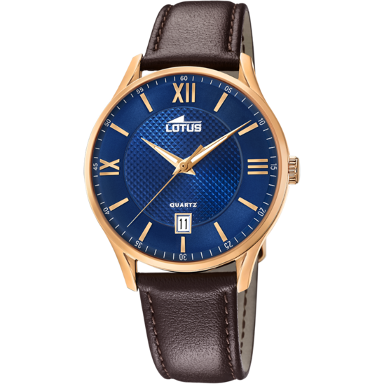 RELÓGIO LOTUS CLASSIC STRAP 18404/C AZUL PULSERA DE COURO, HOMEM