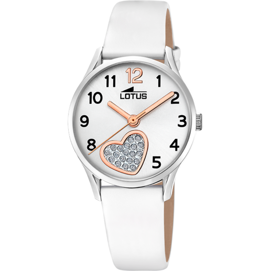 LOTUS KIDS'S WHITE JUNIOR COLLECTION LEATHER WATCH BRACELET 18406/E