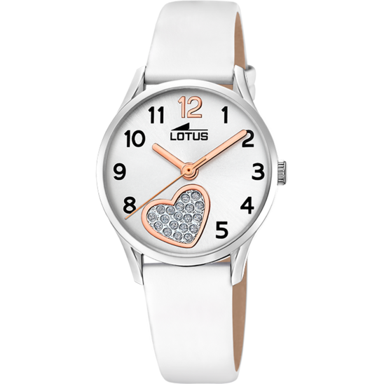 MONTRE LOTUS JUNIOR COLLECTION 18406/E BLANC, BRACELET EN CUIR, ENFANTS