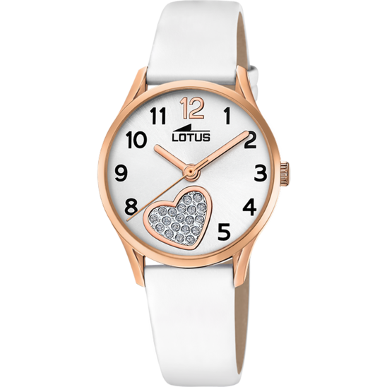 LOTUS KIDS'S WHITE JUNIOR COLLECTION LEATHER WATCH BRACELET 18407/D