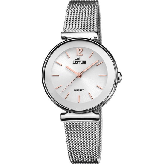 MONTRE LOTUS TRENDY 18434/B ARGENT, BRACELET EN ACIER, FEMME