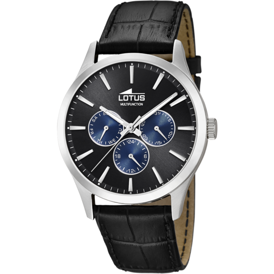 RELOJ DE HOMBRE LOTUS MINIMALIST CON ESFERA NEGRA 18576/6