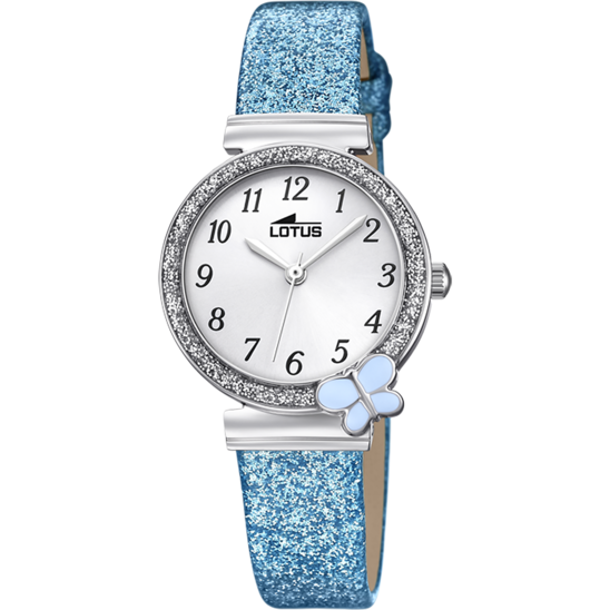 MONTRE LOTUS 18584/3 ARGENT, BRACELET EN CUIR, ENFANTS