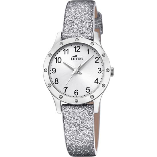 MONTRE LOTUS JUNIOR COLLECTION 18624/1 ARGENT, BRACELET CUIR, ENFANTS