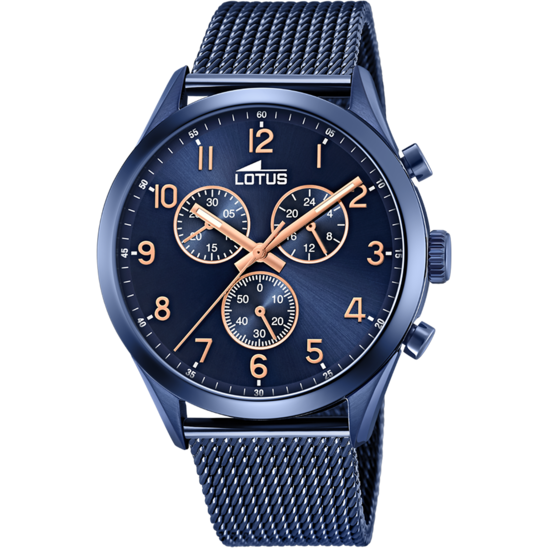 LOTUS RELOJ LOTUS MINIMALIST AZUL CORREA DE ACERO, HOMBRE - Moments Relojes  y Joyas