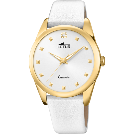 MONTRE LOTUS TRENDY 18643/1 BLANC, BRACELET CUIR, FEMME