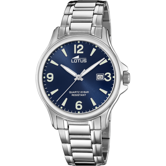 MONTRE LOTUS CLASSIC STEEL 18645/5 BLEU, BRACELET EN ACIER, HOMME