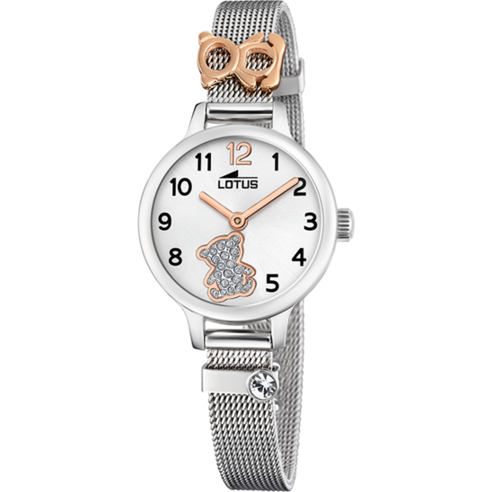 MONTRE LOTUS JUNIOR COLLECTION 18659/4 ARGENT, BRACELET EN ACIER, ENFANTS