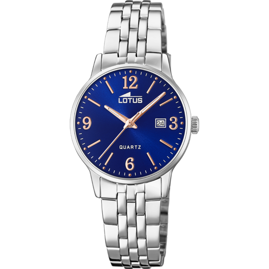 MONTRE LOTUS CLASSIC STEEL 18698/4 BLEU, BRACELET EN ACIER, FEMME