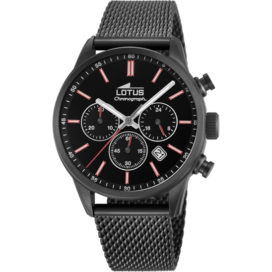 RELOJ DE HOMBRE LOTUS CHRONO CON ESFERA NEGRA 18700/1