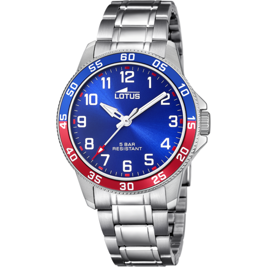 MONTRE LOTUS JUNIOR COLLECTION 18786/1 BLEU, BRACELET EN ACIER, ENFANTS